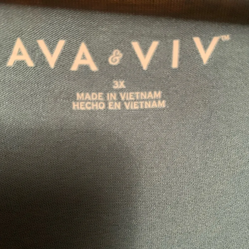 NwT Ava & Viv Ruched Bodice Dress Midi Relaxed
Stretch Casual Long Sleeve Sz 3X - Image 7