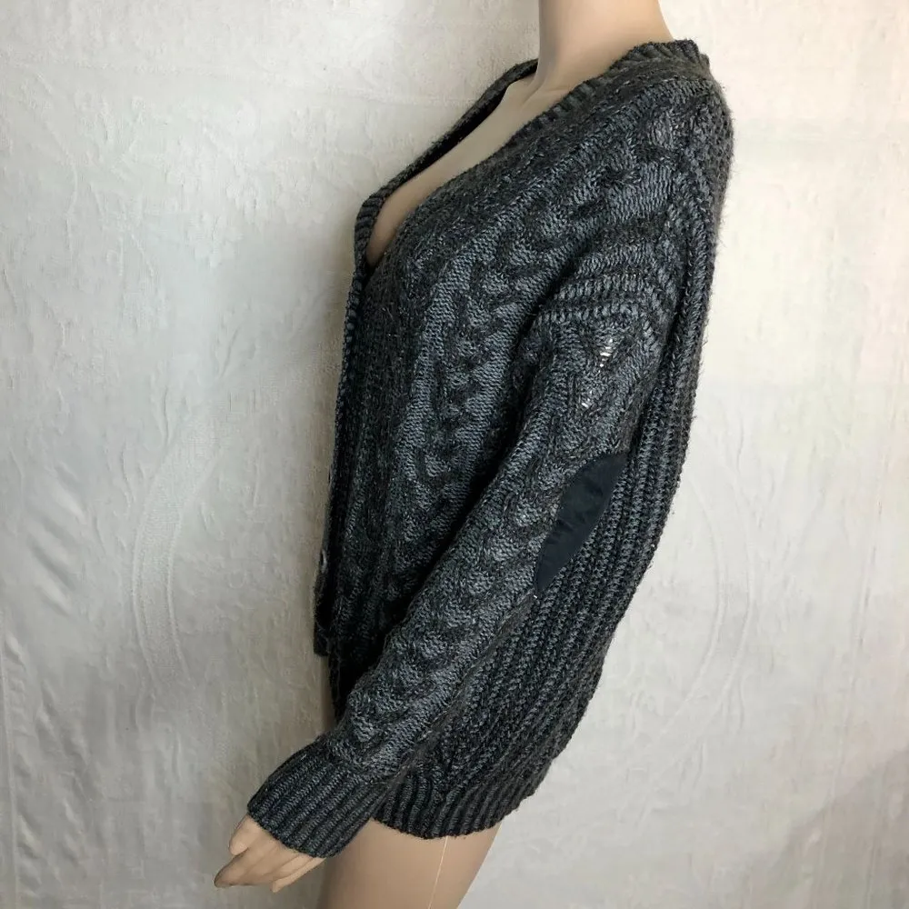 Olive and Oak Gray Knitted Cardigan Sweater - Image 2
