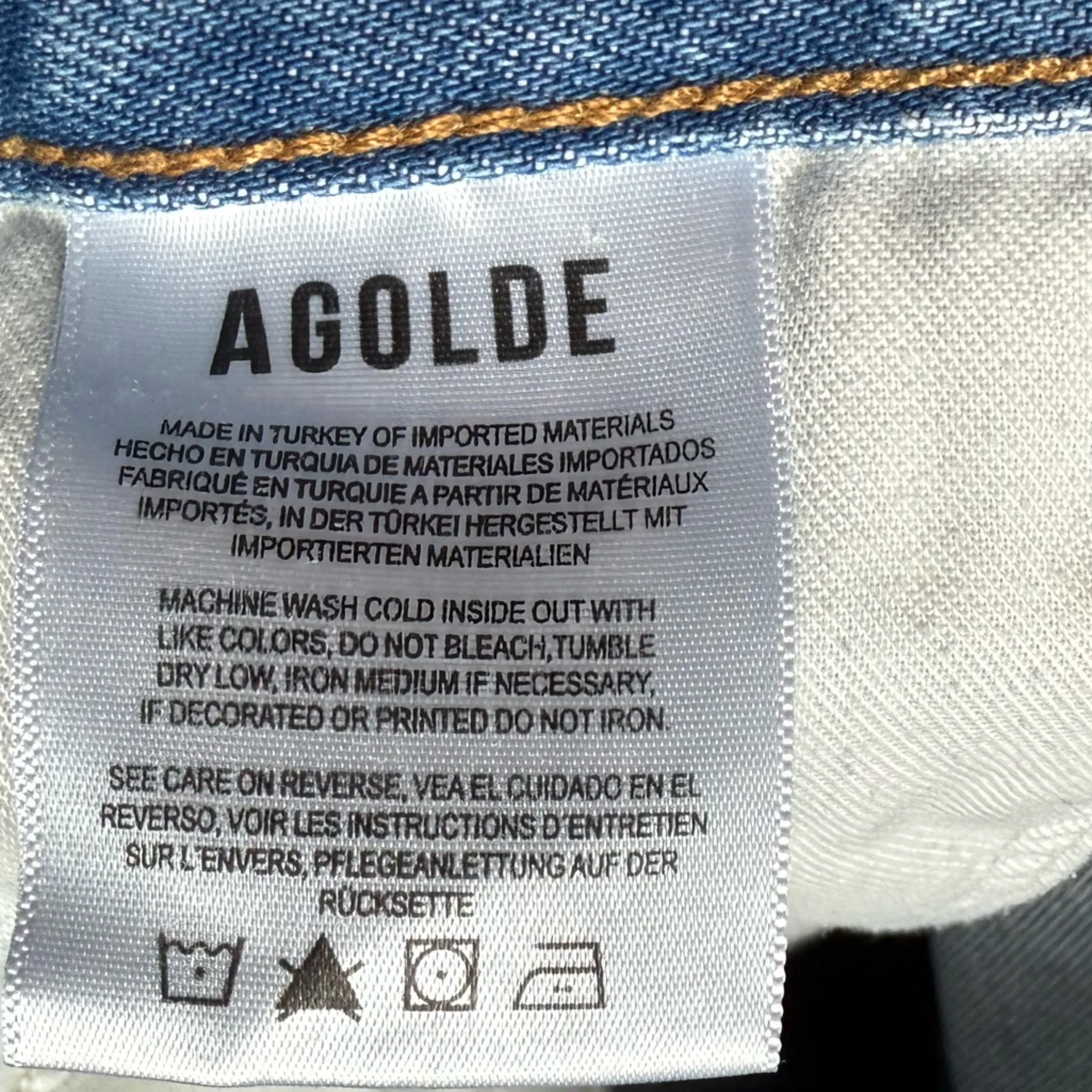 AGolde 90’s high rise cropped jeans size 34 - Image 9