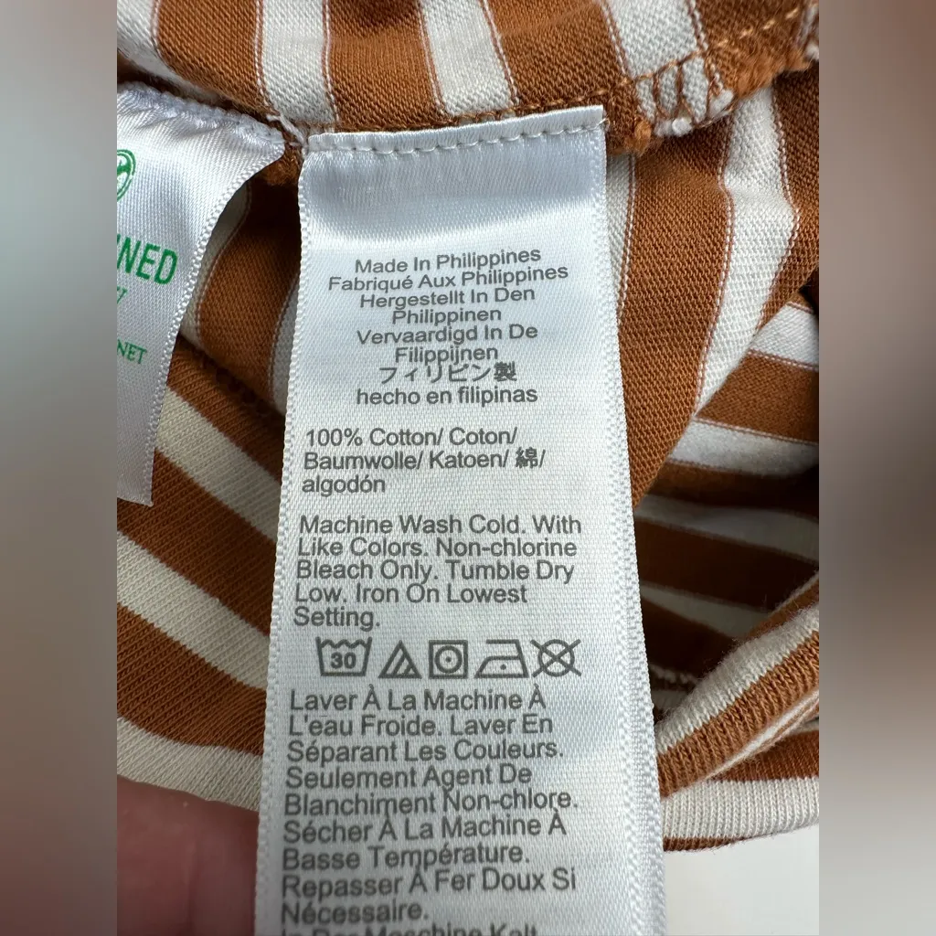 J. Crew Knit Mini Skirt Stripe Natural Gigi Pockets Cotton Women’s Plus Size XXL - Image 10