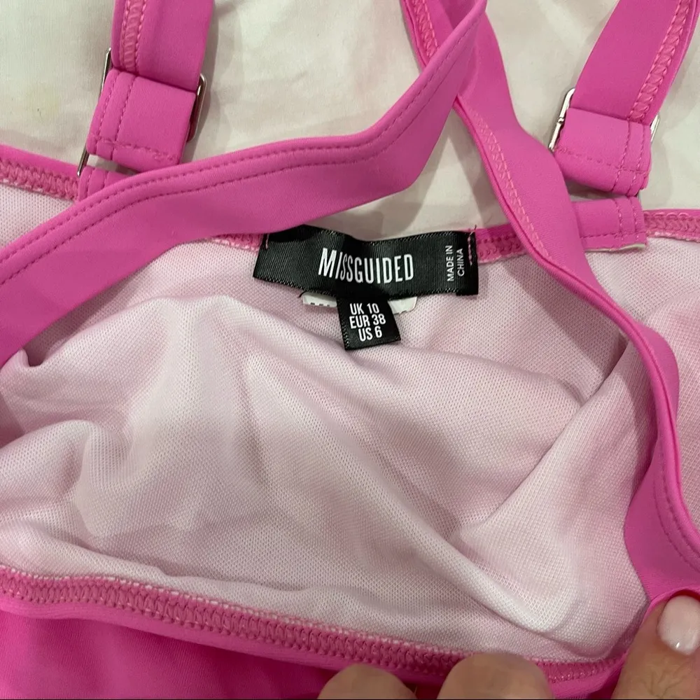 Misguided Pink One Piece - Image 4