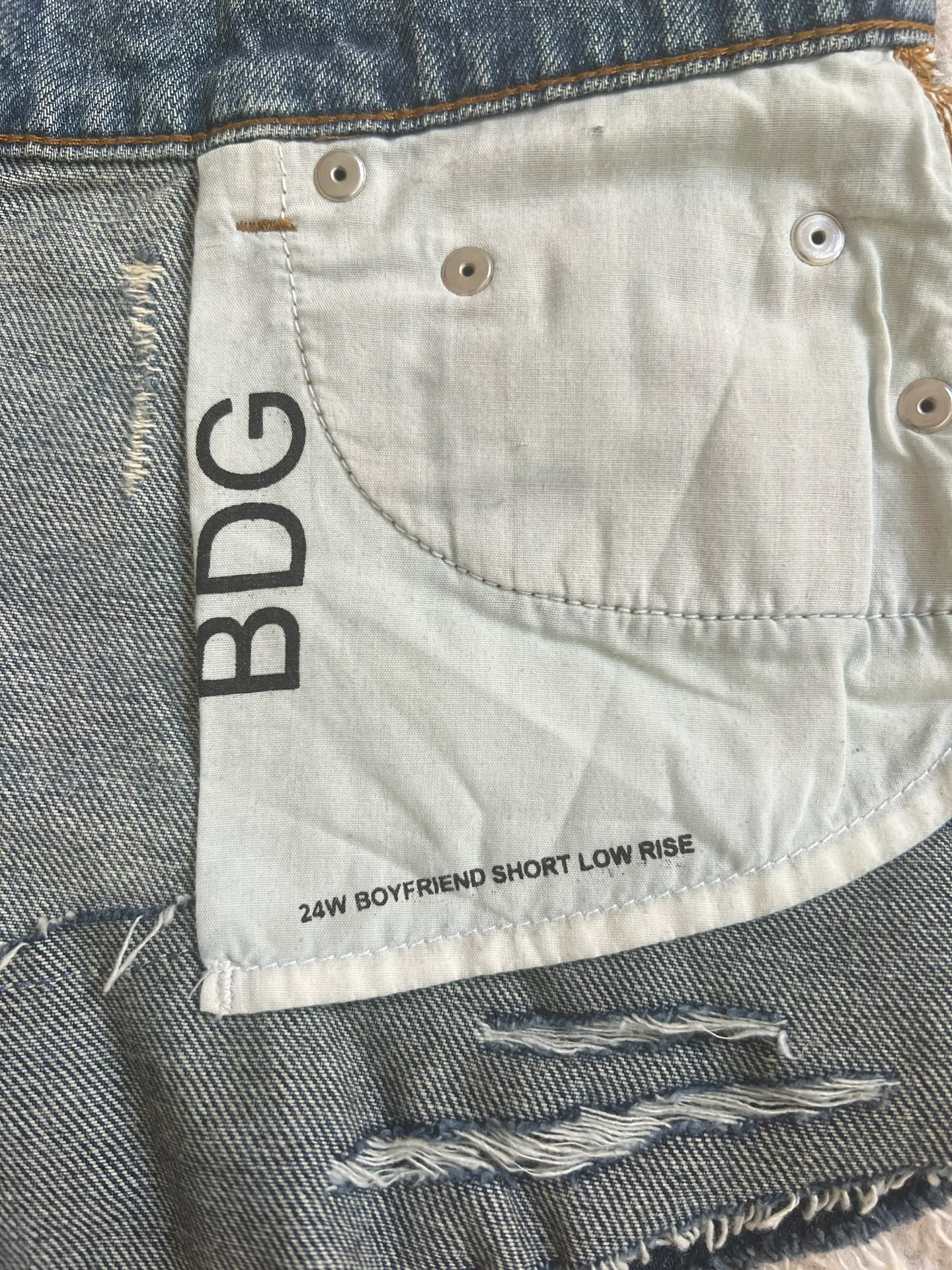 Boyfriend Low Rise Jean Shorts - Image 3