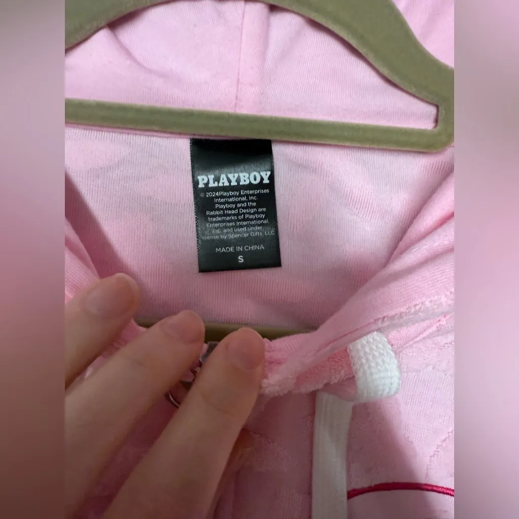 Playboy cropped short sleeve hoodie - Image 2