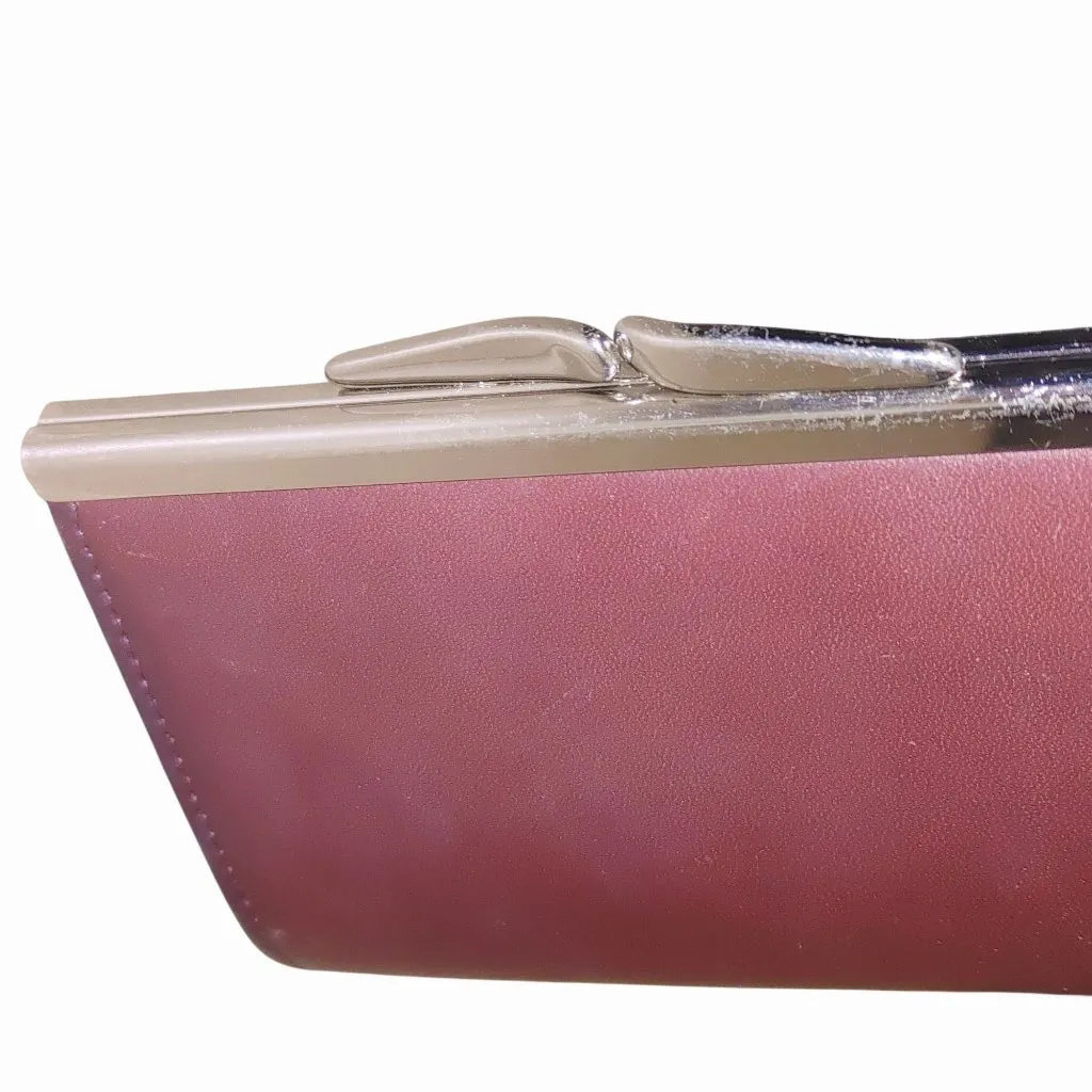 Mundi Wallet Genuine Leather Vintage Coin Purse Metal Clasp Burgundy 5 by 3 - Image 10