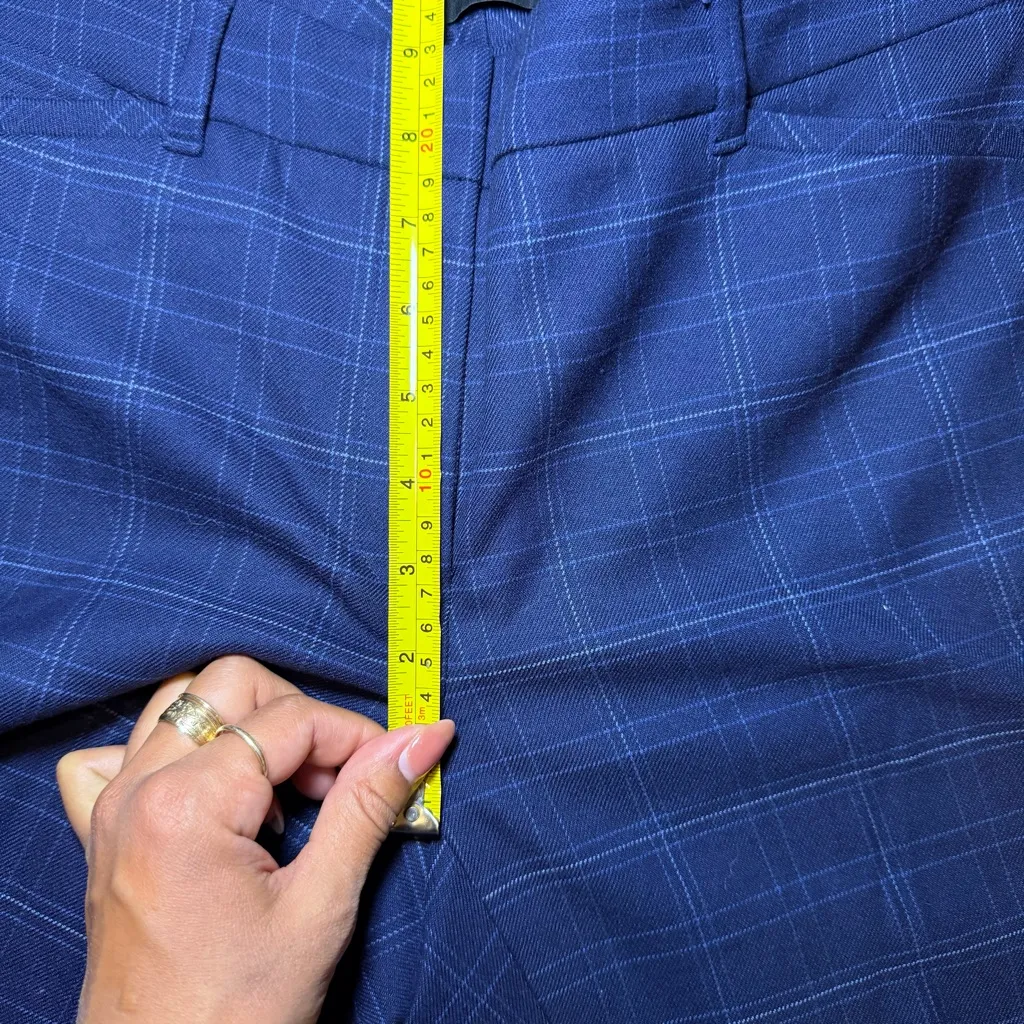 NWOT White House Black Market Blue Plaid Pants The Slim Ankle Size 2 - Image 8