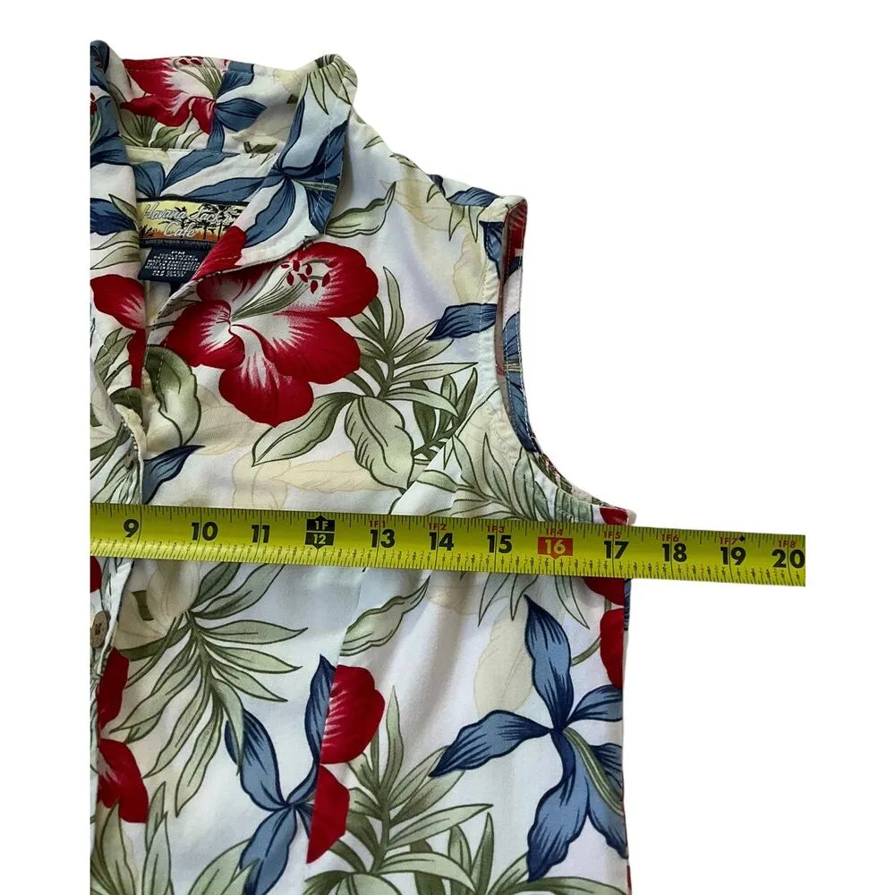 Havana Jacks Café Multicolor Button Up Shirt Women Petite Size Medium | 42 - Image 4