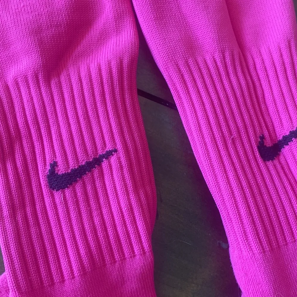 Nike Pink Knee-High socks bright pink soccer socks - Image 2