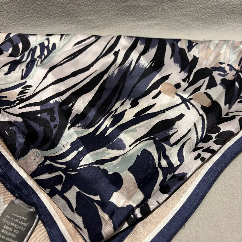 Vince Camuto Multi Colored Animal Print 100% Silk 35” Squared Scarf - Image 2