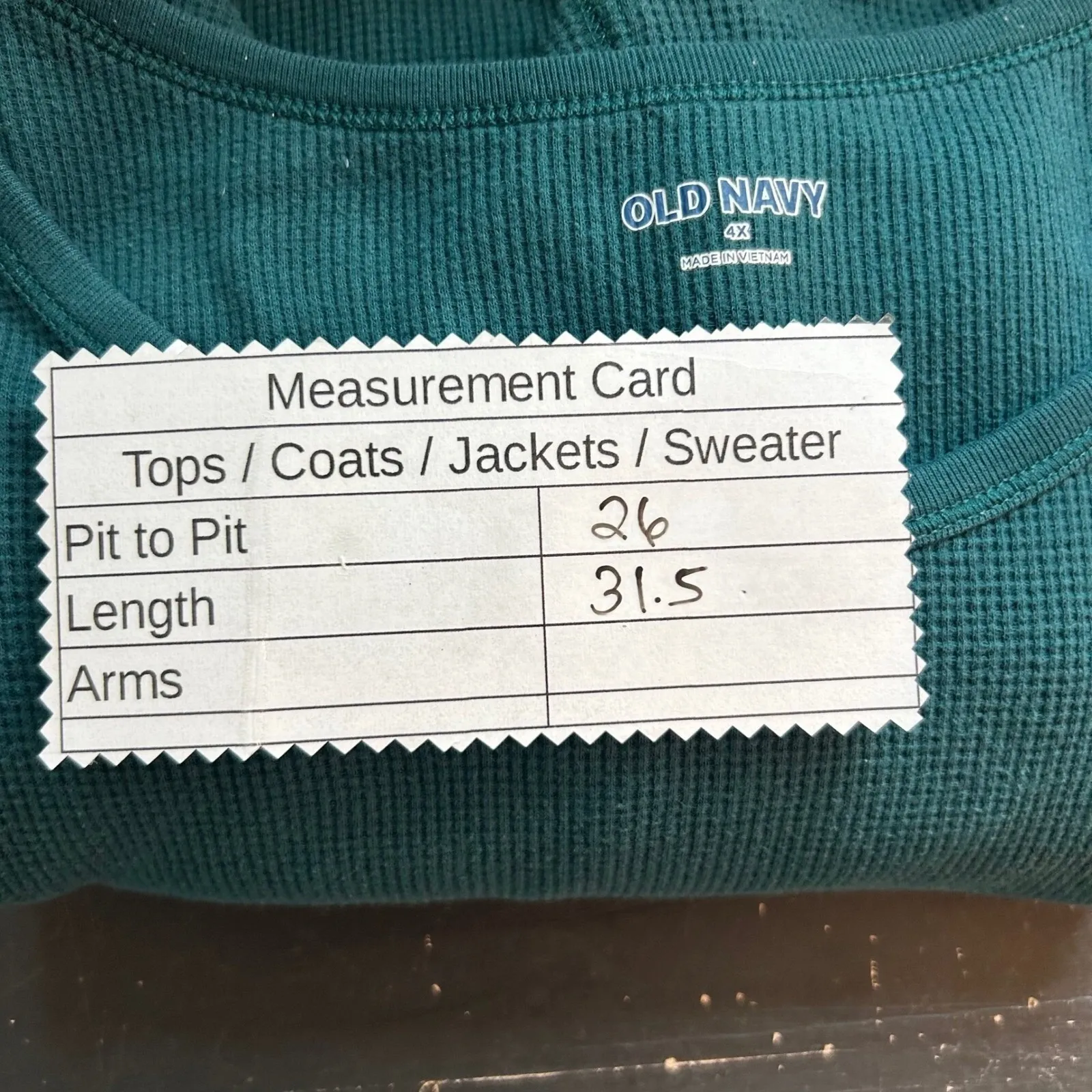 Old Navy Waffle Knit Thermal Shirt Teal 4X‎ - Image 7