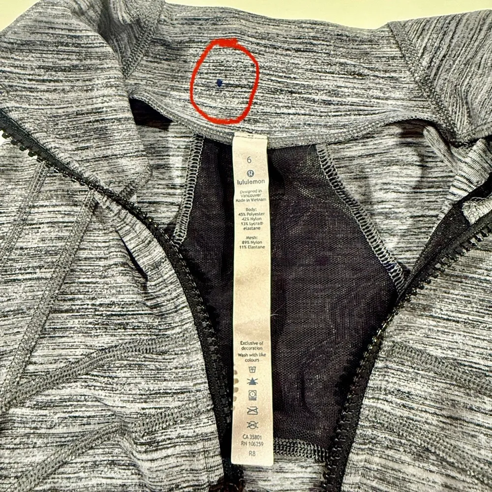 LULULEMON DEFINE JACKET  
COCO PIQUIE BLACK WHITE SIZE 6 - Image 16