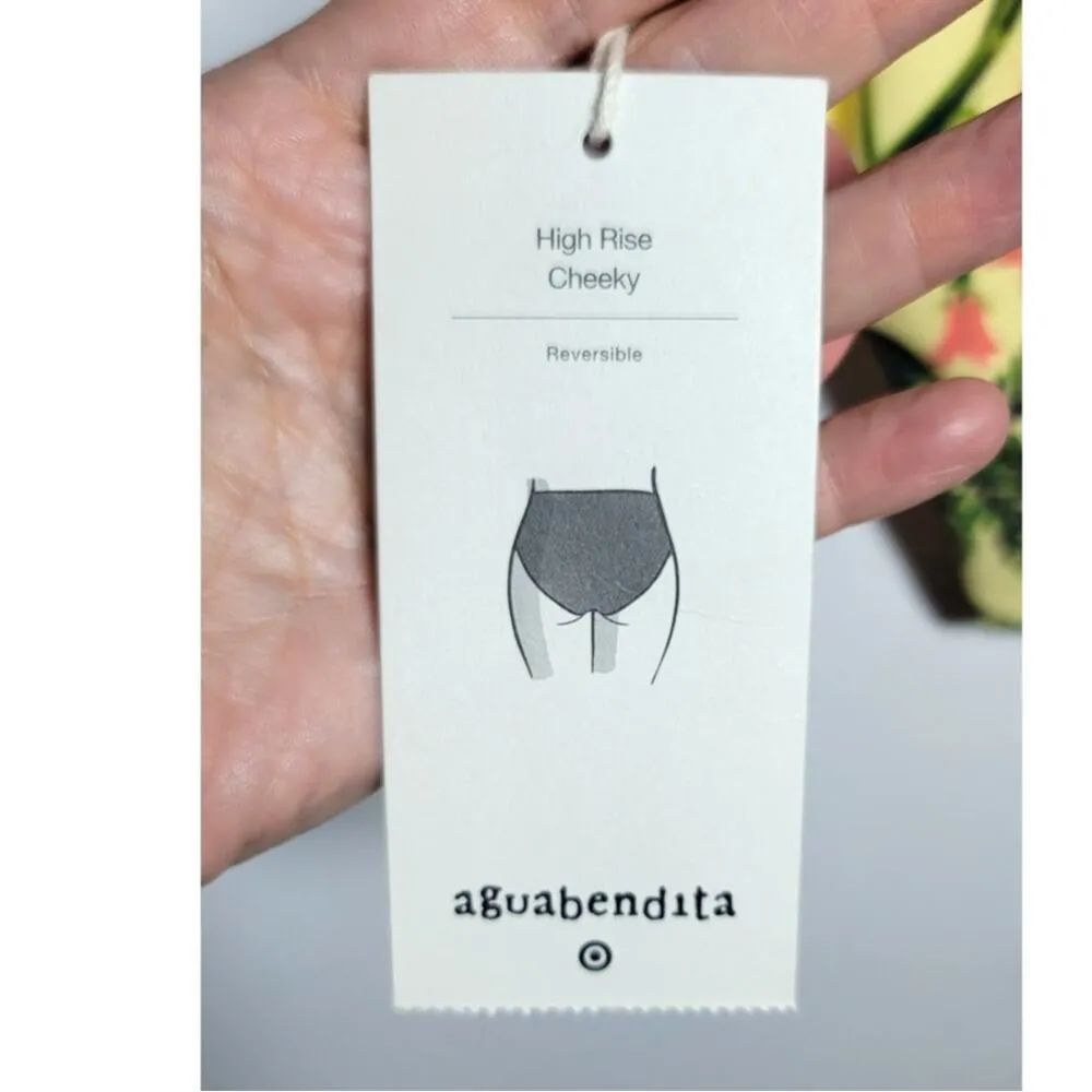 Agua Bendita x Target Peony Botanical Reversible High Waist Cheeky Bikini Bottom - Image 7