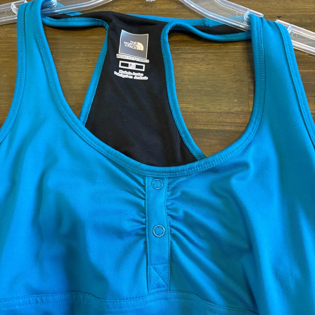 The North Face Abby Dress Women's M Teal Racer Back Outdoor  UPF30 Large Hike - Image 5