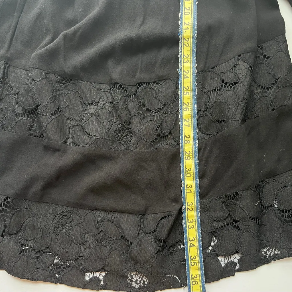 Black Lace Trim Dress - Image 9