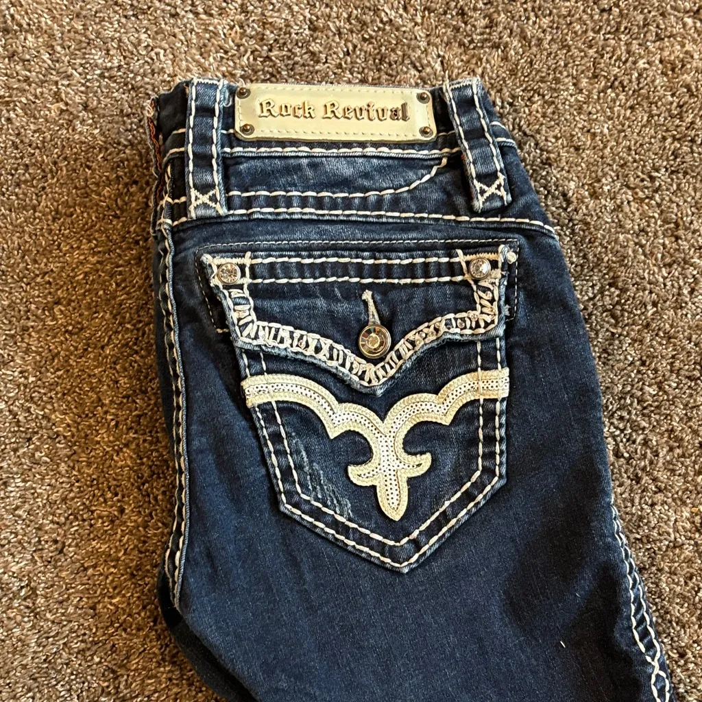 Rock Revival Women's Indigo Skinny Jeans - Image 6