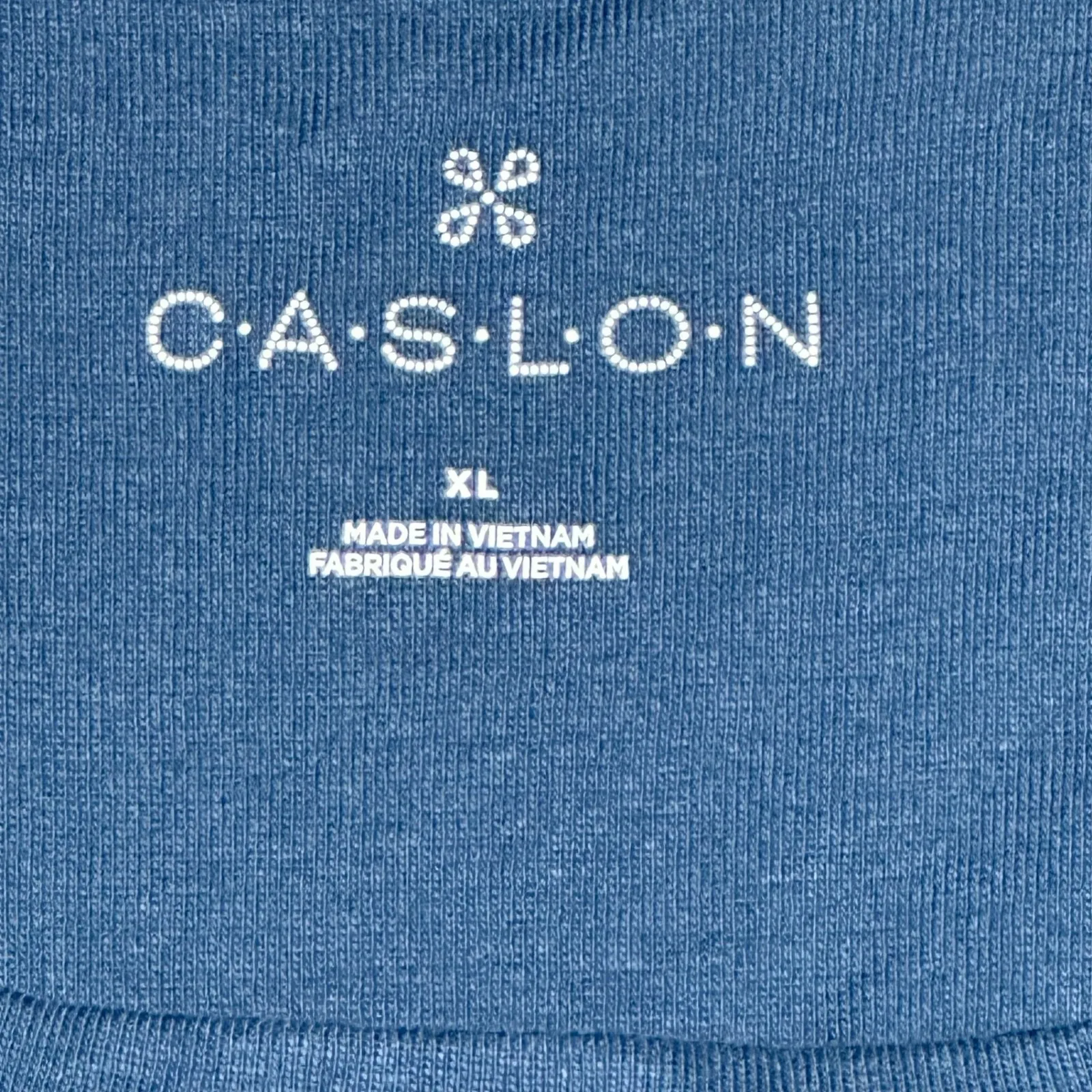 CASLON Womens XL Blue Tank Top Sleeveless Scoop Neck Cotton Basic Casual - Image 3