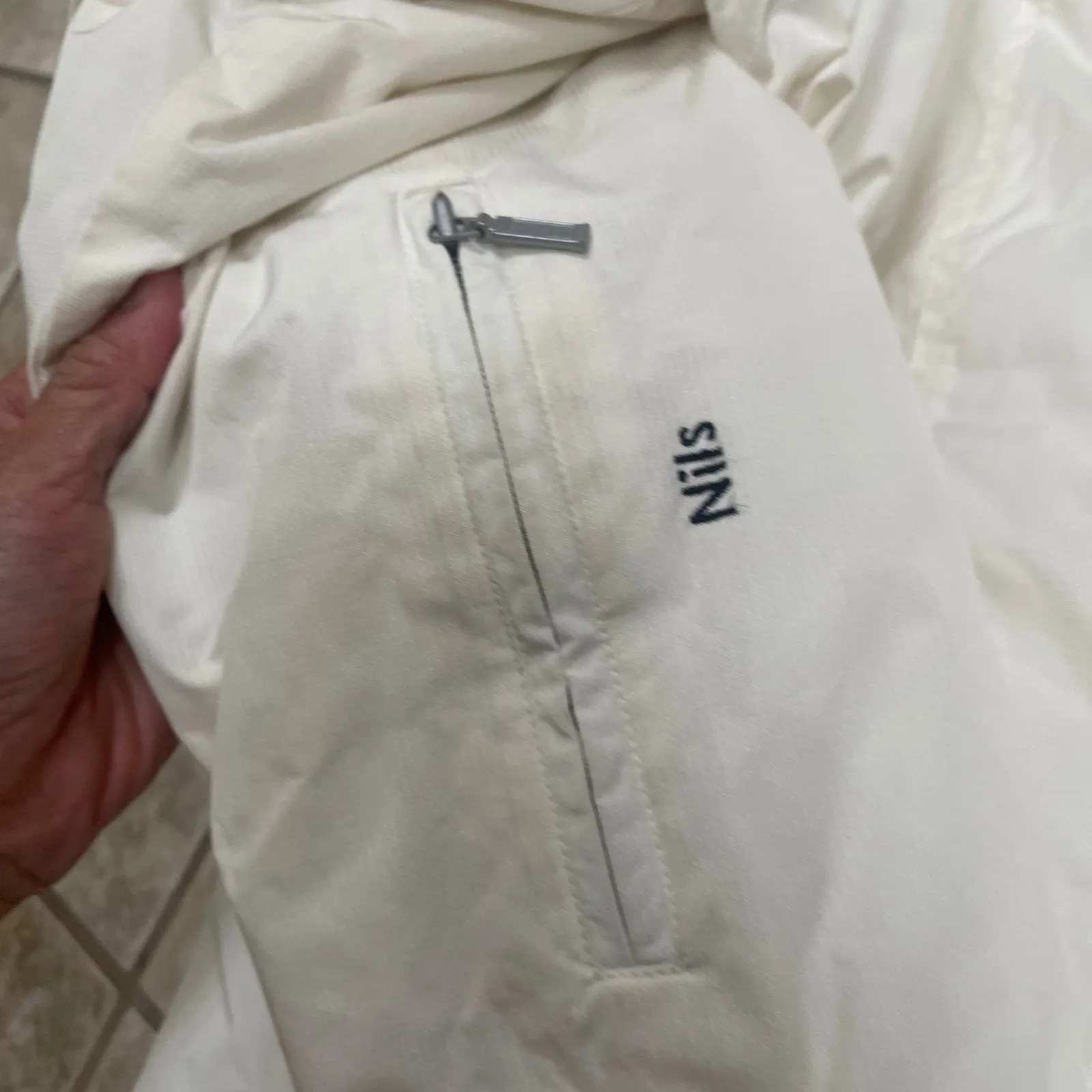 NILS Women's Ski Coat Jacket Snowboardi White Ivory Size 8 outdoors with hood - Image 10