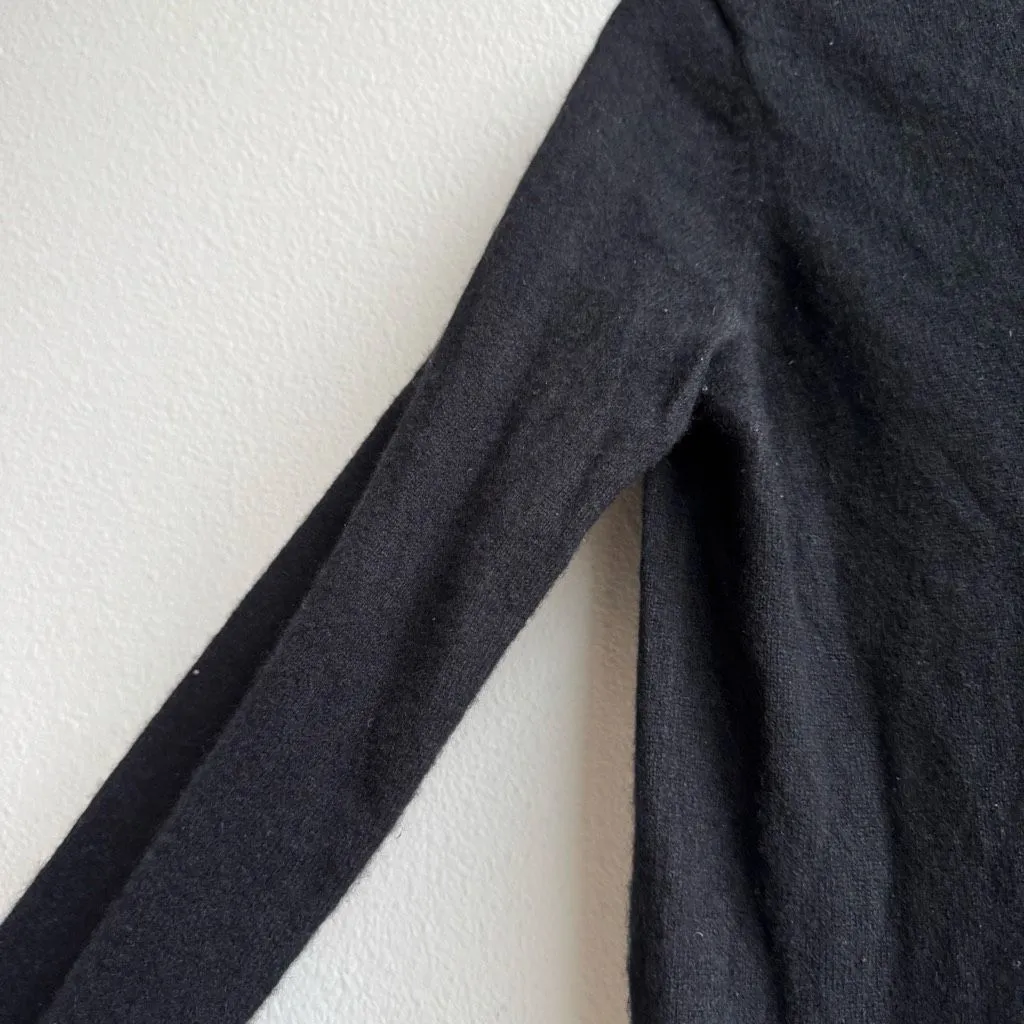 Everlane 100% Cashmere Black V Neck Pullover Classic Sweater Size Small - Image 3