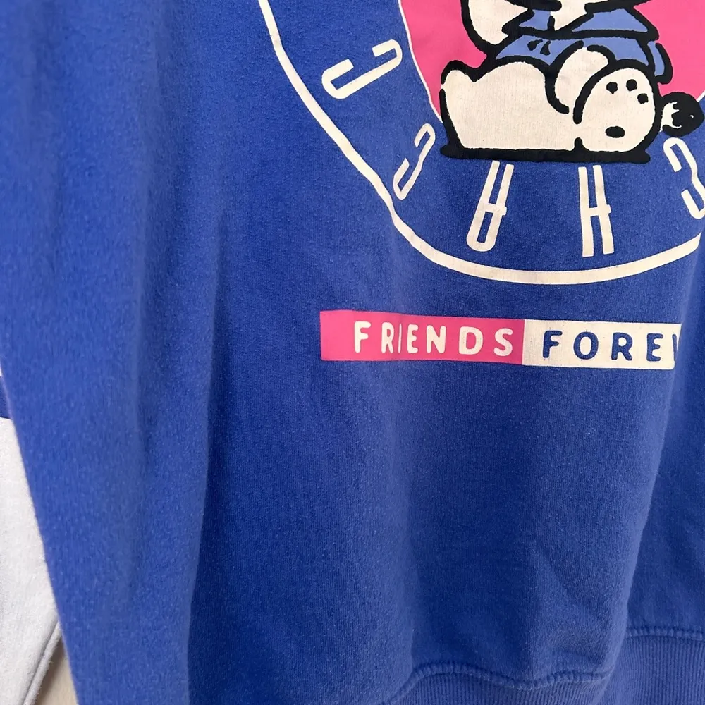 Pochacco by Sanrio Blue and Pink‎ Cartoon Crew Neck Sweater size small - Image 4