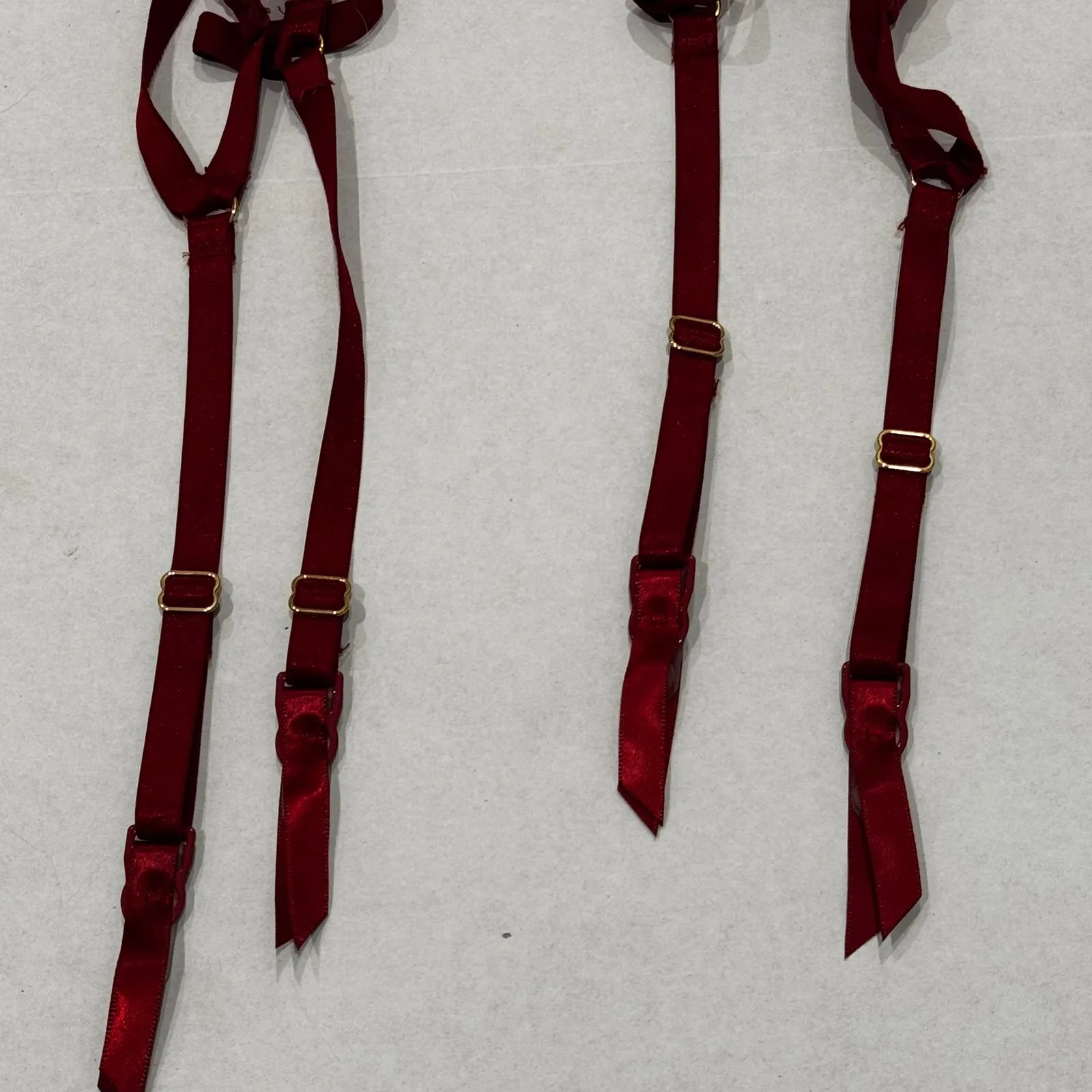 NEW Adore Me Biking Red Lace Corset Bustier Lace Strap Lingerie Garter Straps XS - Image 3