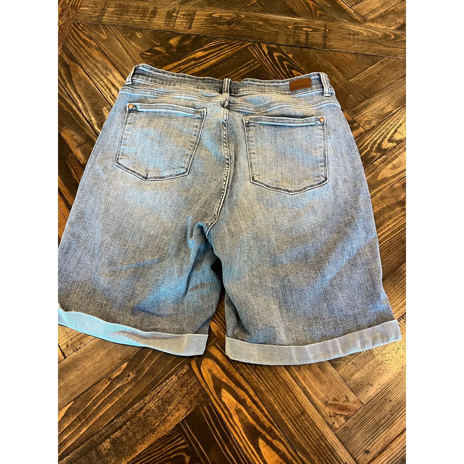 Judy Blue Denim Blue Jean Shorts Women 3XL Plus Size Light Bermuda Comfy Stretch - Image 4