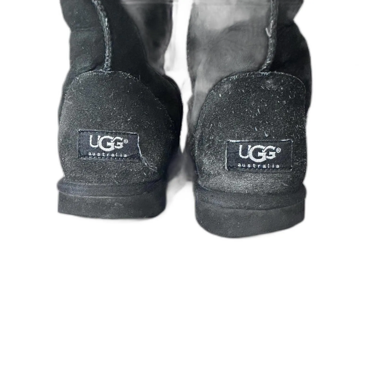 UGG Classic Tall II Black Suede Sheepskin‎ Boots Women's size 8 - Image 5