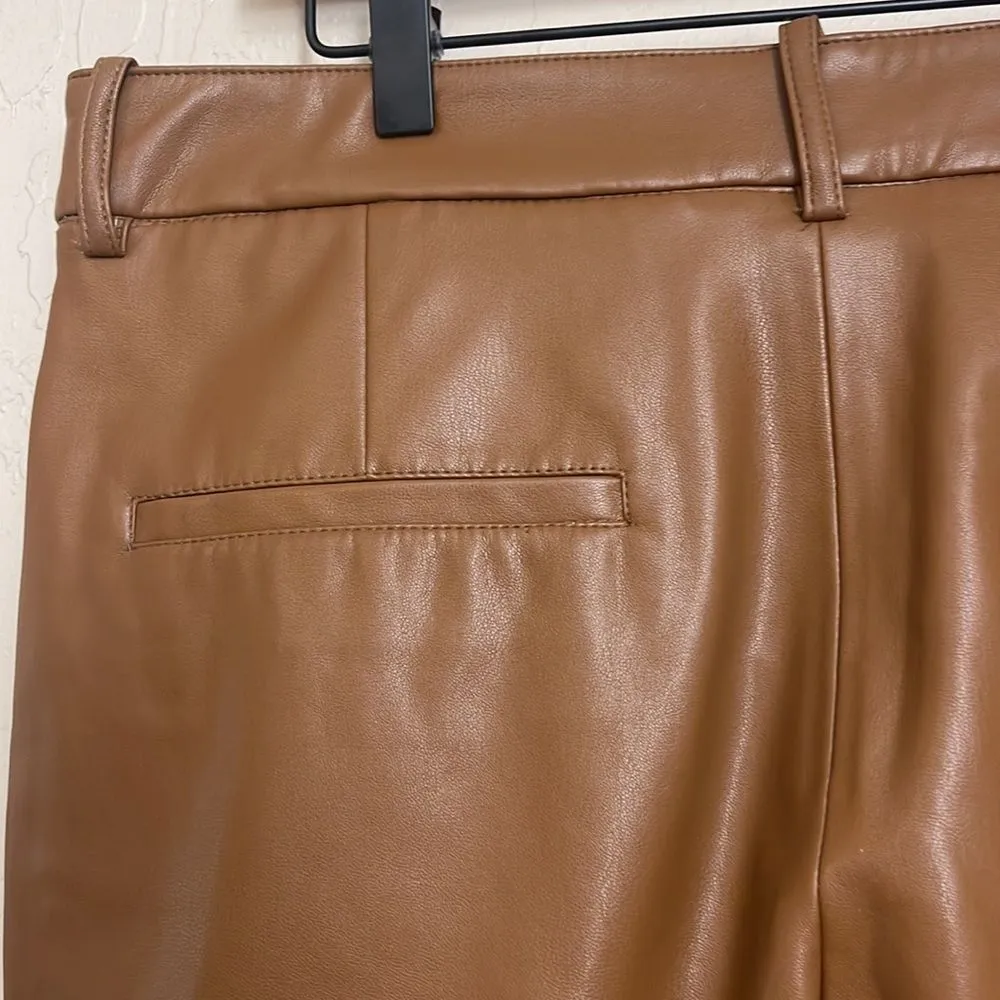 NWT Zara Faux Brown Pants - Image 6