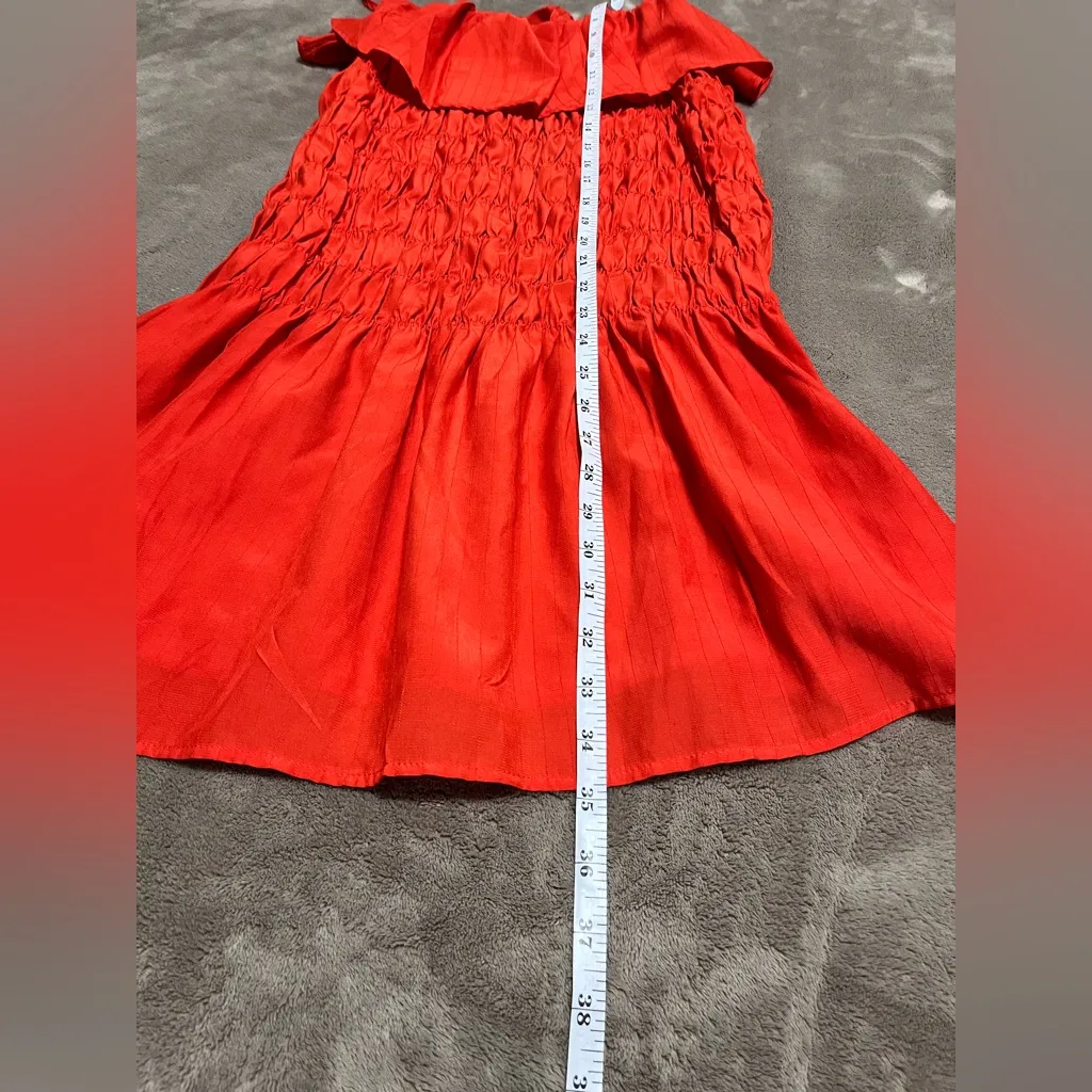 FUTURE COLLECTIVE NWT Sleeveless Ruched Mini Dress Women’s Sz S Red - Image 7