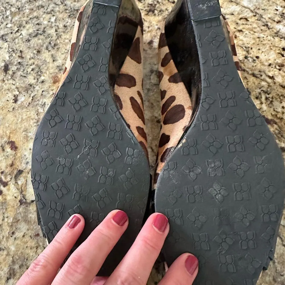 BCBGMaxAzria Leopard Print Peep Toe Pony Wedge - Image 7