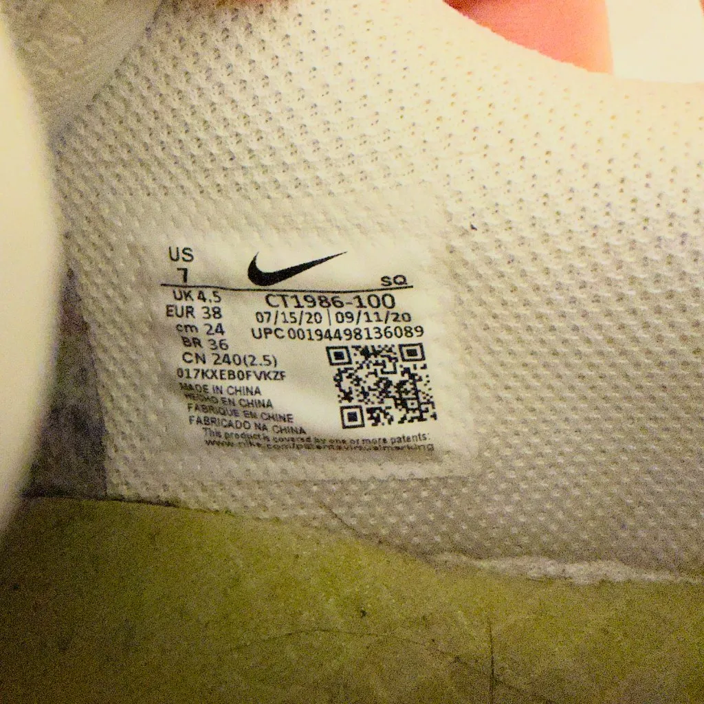 Nike Air Force 1 Low Sneakers Women’s Size 7 White Casual Street Shoes - Image 7