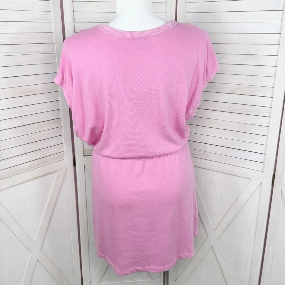 Offline by Aerie Weekend Fleece Cutout Front Casual Mini Dress Pink XXL - Image 5