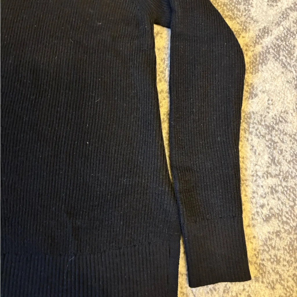 Athleta Black V-Neck Sweater - Image 3