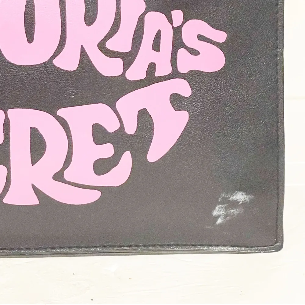 Victoria's Secret Just Add Lipstick Black Accessory Makeup Cosmetic Bag - Image 3