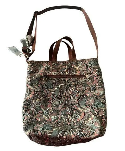 Sakroots City Convertible Tote Repreve Eco Twill Sienna Spirit Desert Brown Bag - Image 1