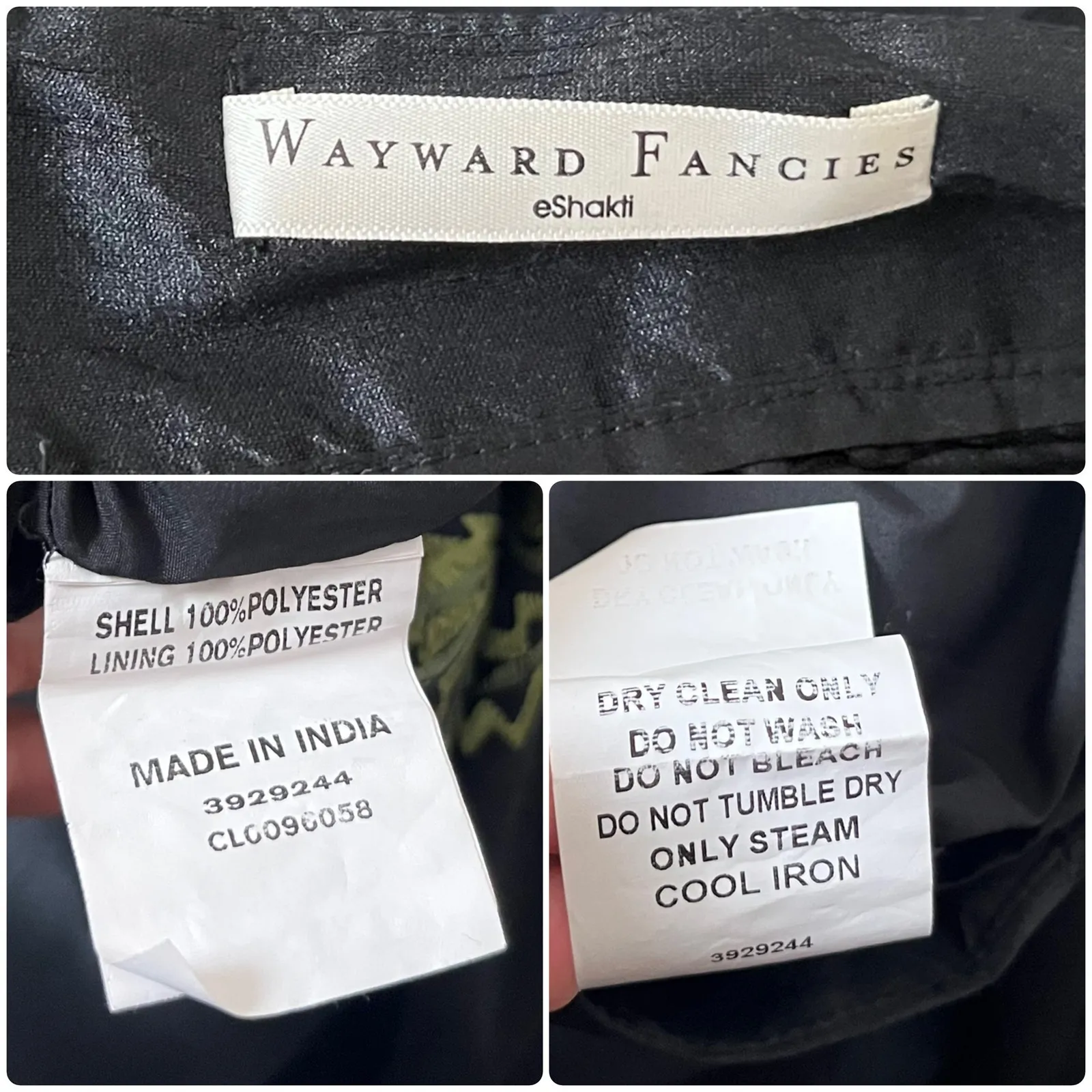 Eshakti Wayward Fancies Floral Embroidery Pocket Dupioni Skirt Lined Small - Image 13