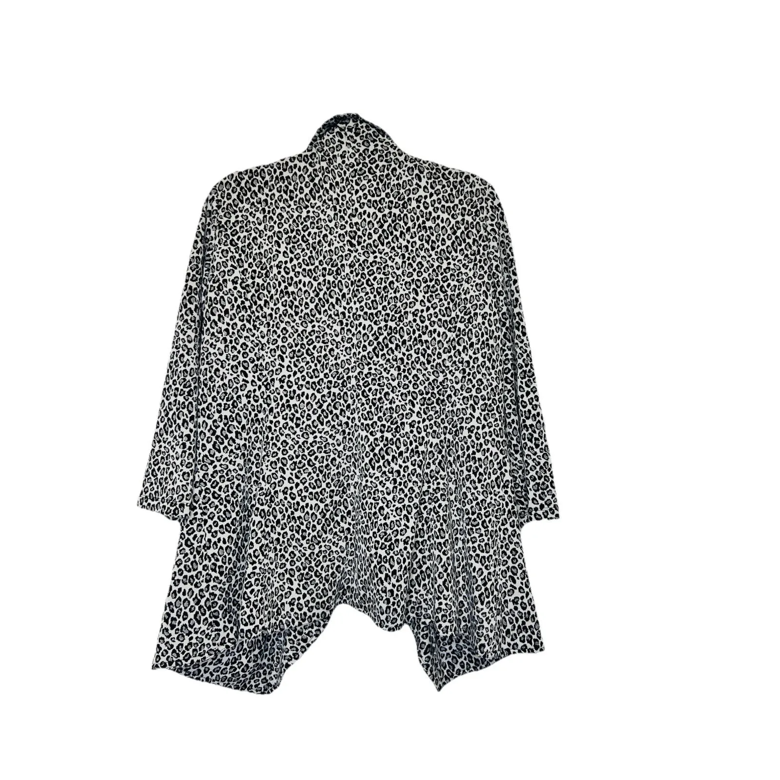 Calvin Klein Woman’s leopard, cascading drape neckline open front jacket Size 16 - Image 2