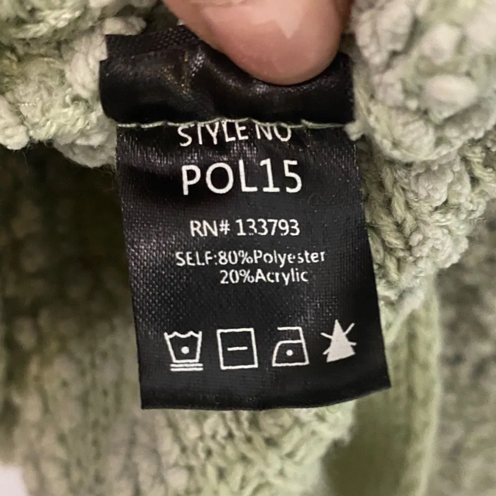 POL Popcorn Hooded Sweater Small Sweatshirt Teddy Knit Hoodie Pullover Top Cozy - Image 8