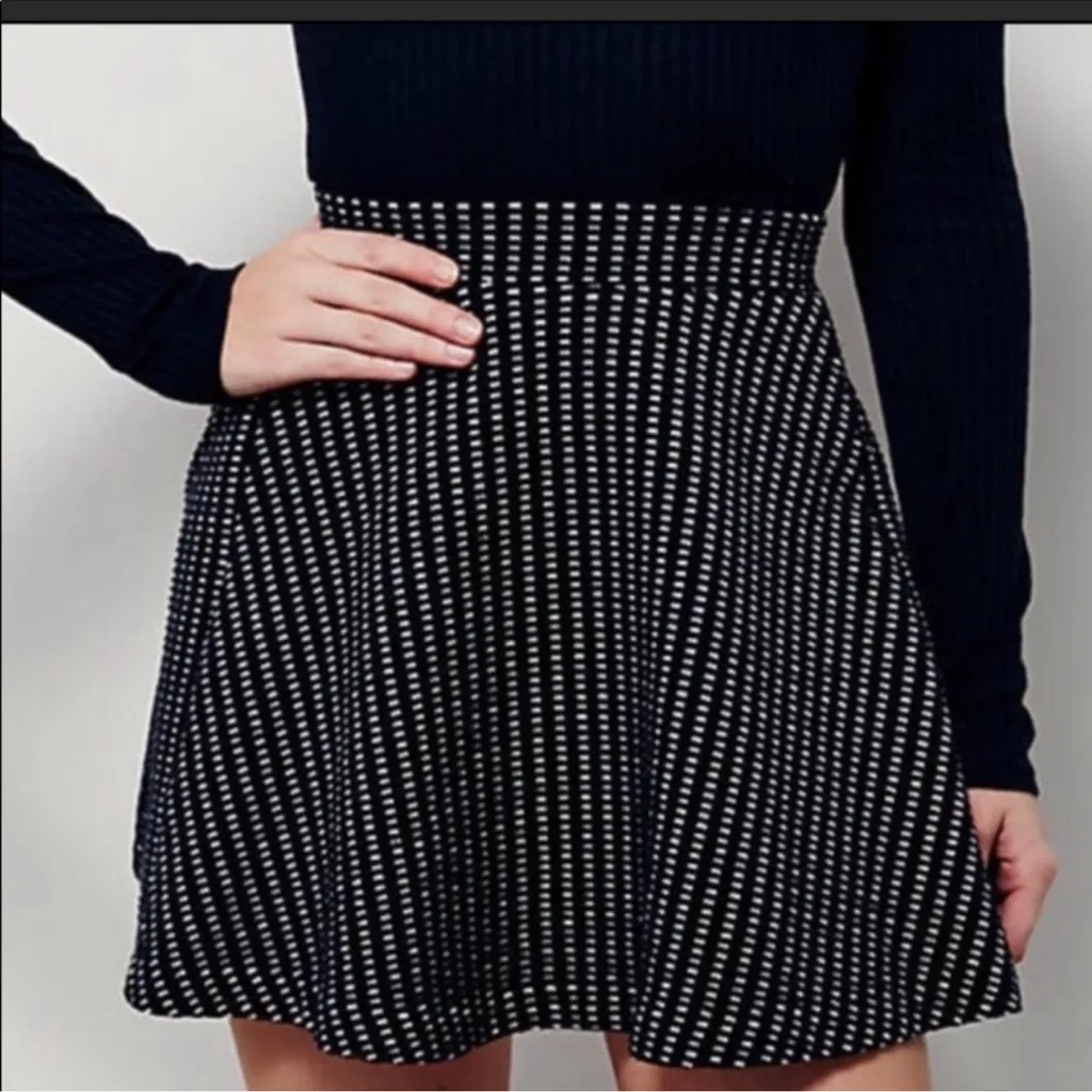 Free people flippy floppy skater skirt sz‎ XS black/white - Image 2