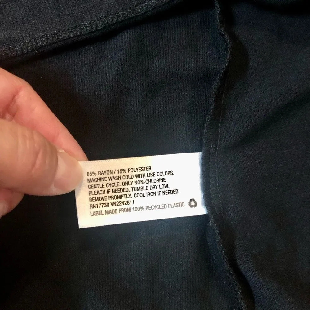 Ingrid & Isabel Women’s Black Maternity Dress Peek Cold Shoulder Size Large - Image 8