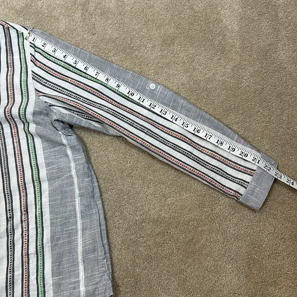 Soft Surroundings Brookhaven Aruba Floral Embroidered Tunic Top Women Medium - Image 8