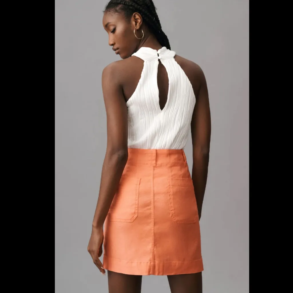 Anthropologie Maeve The Colette Linen Blend Mini Skirt - Image 3