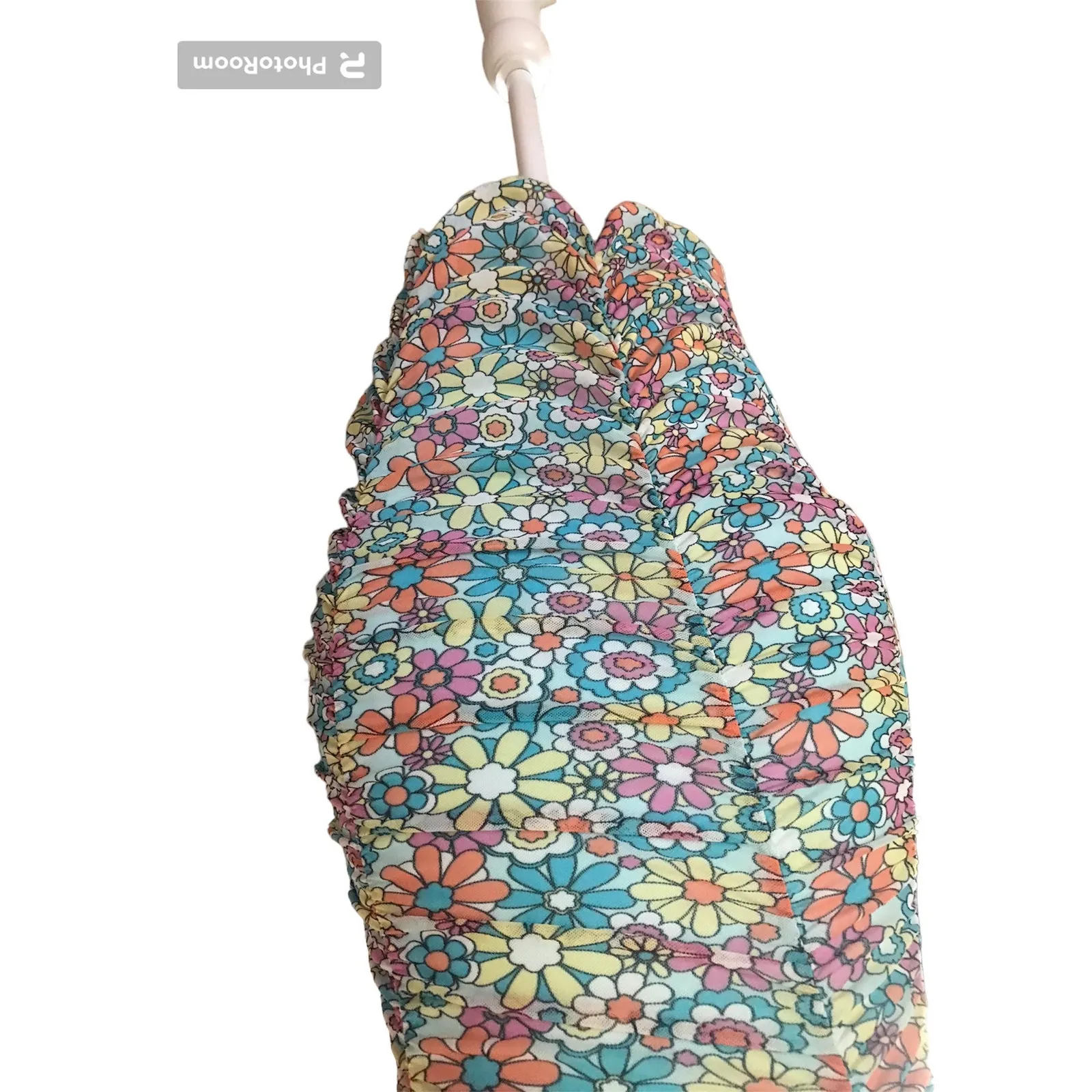 No Boundaries New Junior's‎ Small Floral Mesh Dress - Image 8