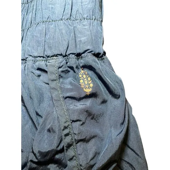 Free People FP Movement Women Small Way Home Shorts Shiny Deep Blue‎ High Waist - Image 7