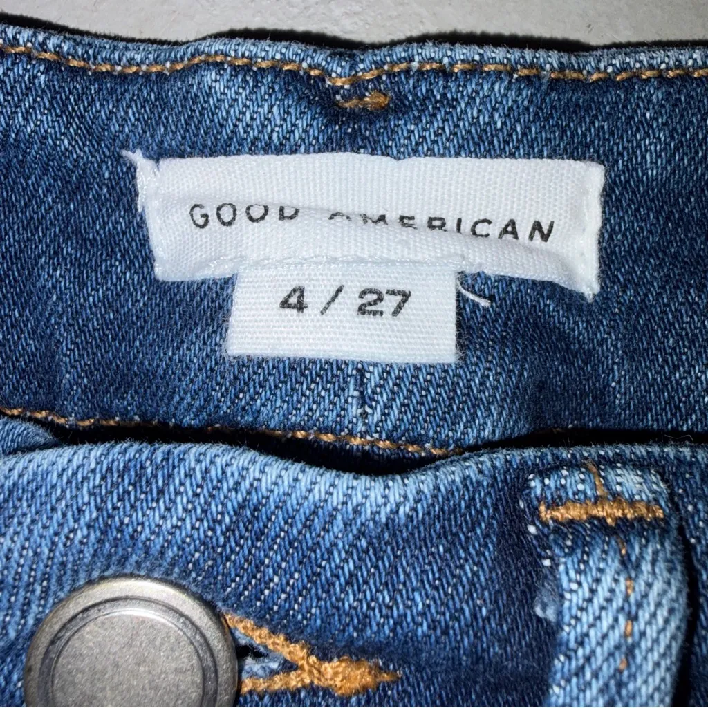 NEW Good American Always Fits Good Leg Cropped Straight Denim Jeans size 4 27 - Image 9