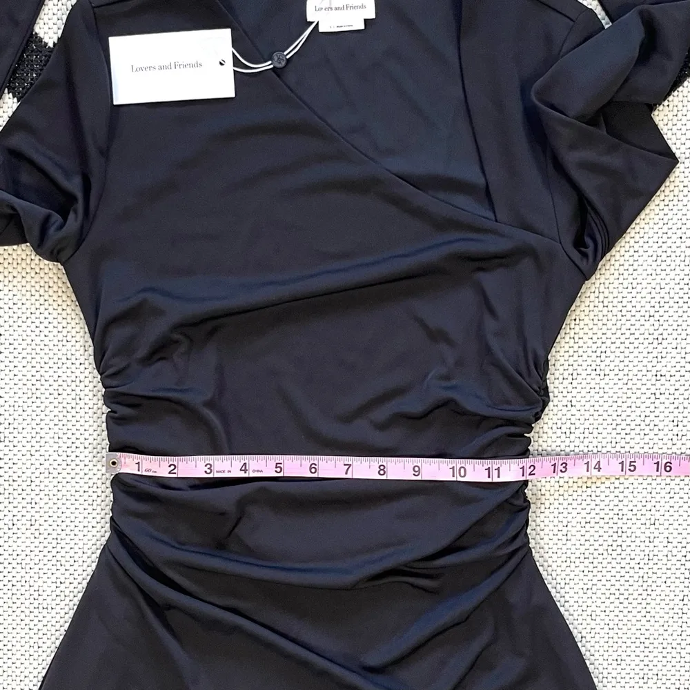 Lovers & Friends Penelope Long Sleeve Mini Dress in Black - Image 6