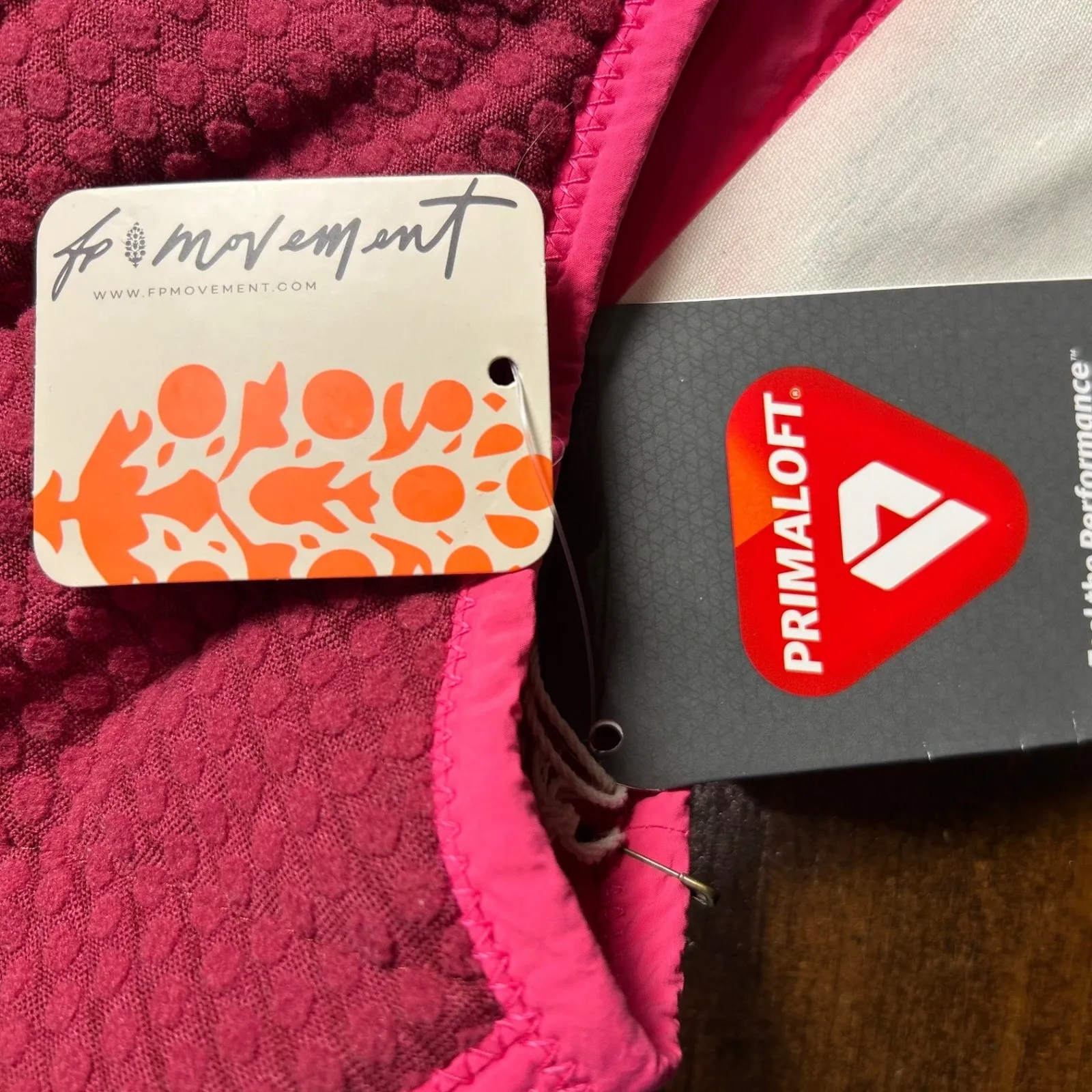 Free People Movement Recreation Reversible Hooded Puffer Vest Sour Cherry Medium - Image 12