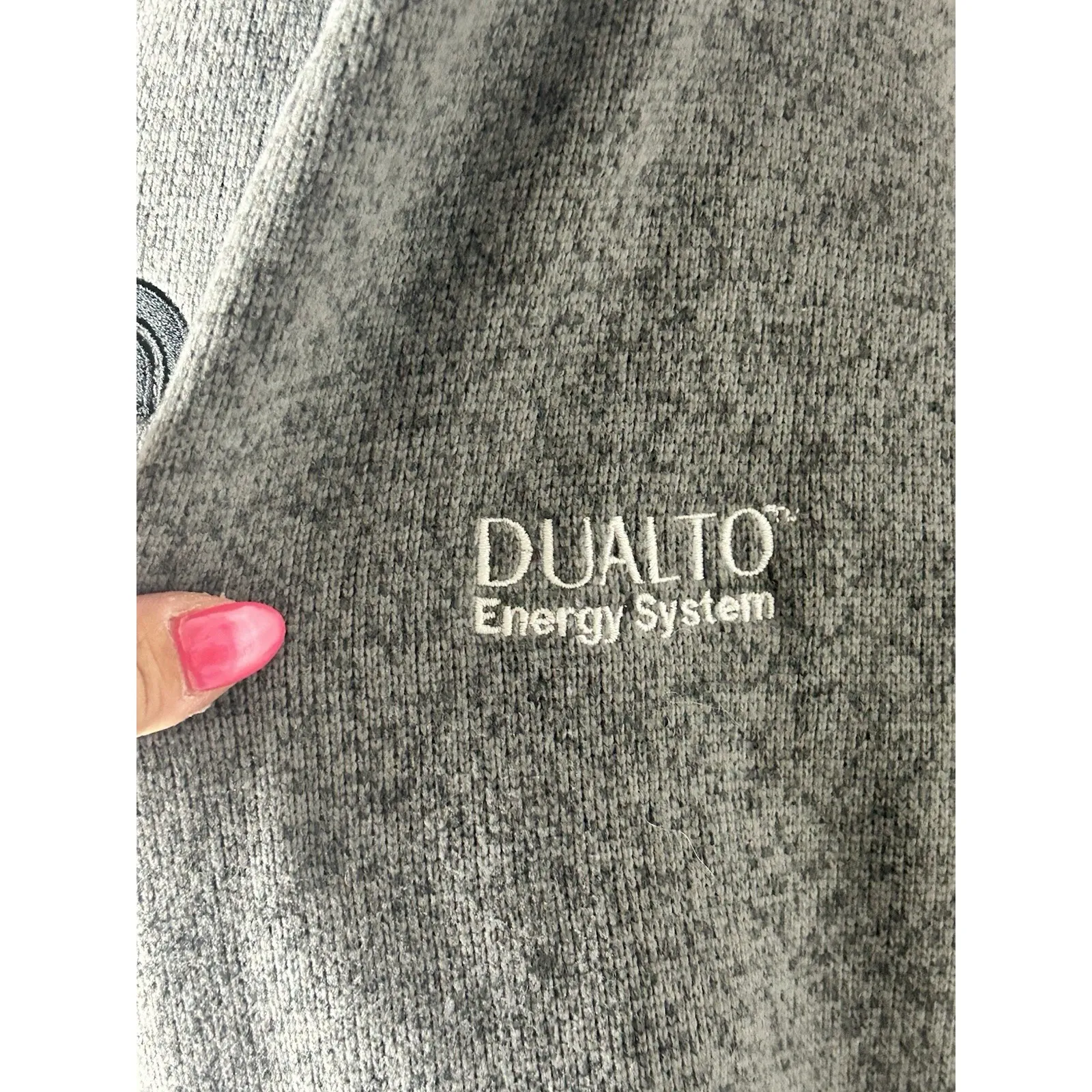 THE NORTH FACE Full Zip Jacket Heather Gray Company Logos Women's Size L NWT New - Image 4