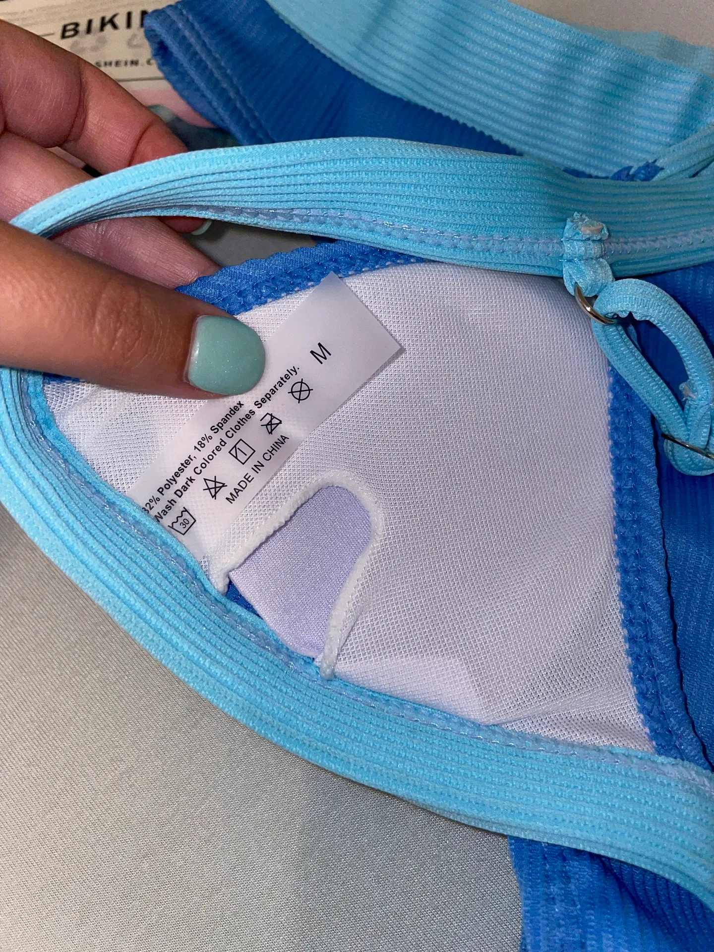 SheIn Blue  High Waisted Bikini - Image 3