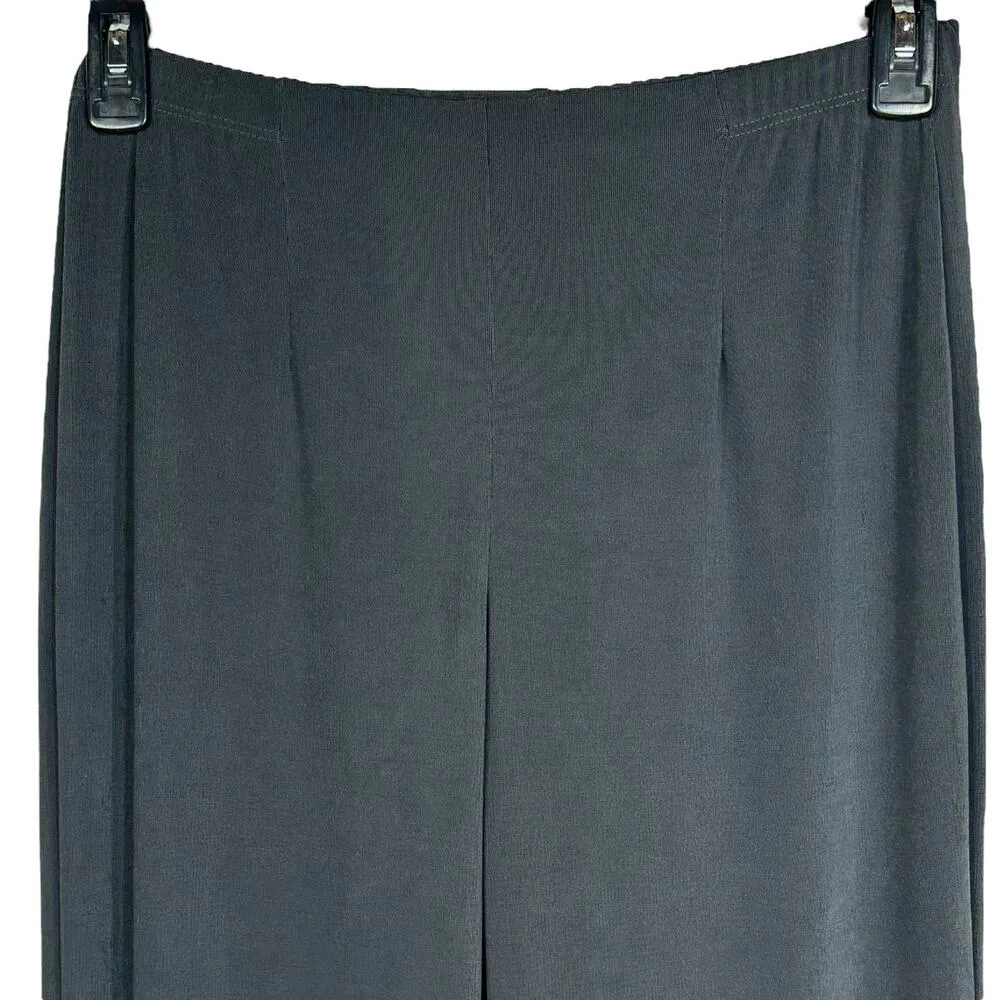 Easywear by Chico’s SZ 1 (Medium) Straight Pants Liquid Knit Stretch Career Gray - Image 2
