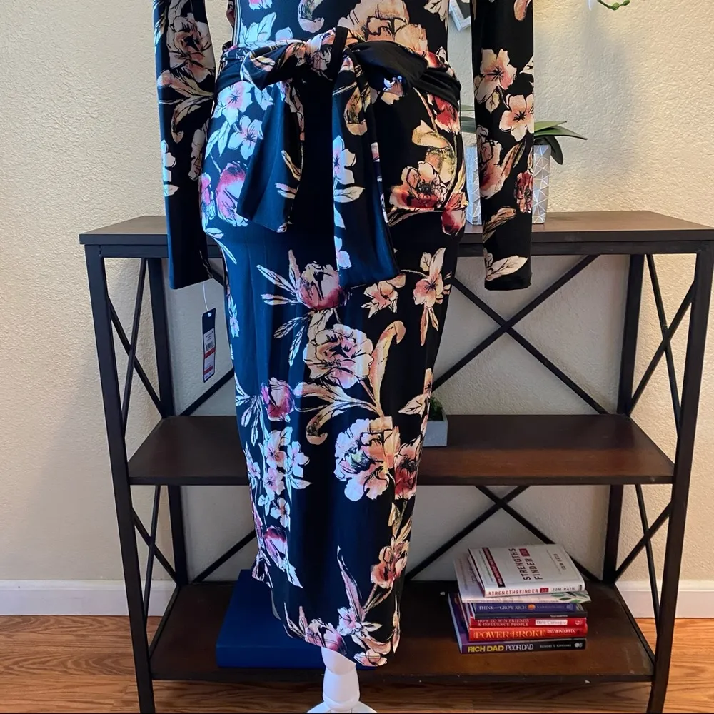 RACHEL Rachel Roy Stella Floral Midi Dress XS - Image 10