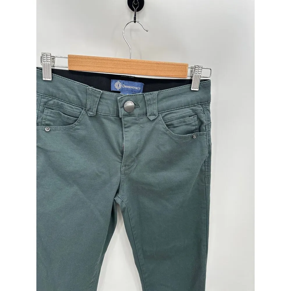 Democracy Teal Green Ab Solution Natalie Straight Leg Jeans Womens Size 2 - Image 5